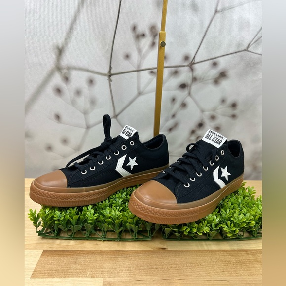 Converse Other - Converse Star Player 76 NEW Low Top Black Canvas Gum Sole Unisex 9.5M/11W